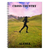 Cross Country Running Notebook Notizblock (Vorderseite)