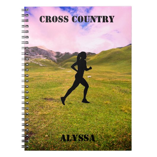 Cross Country Running Notebook Notizblock (Vorderseite)