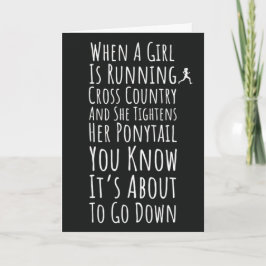 Cross Country Running Ornament Runner Sports Team Karte