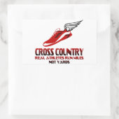 Cross Country Running Rechteckiger Aufkleber (Tasche)