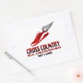 Cross Country Running Rechteckiger Aufkleber (Umschlag)