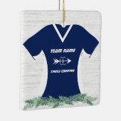 Cross Country Running Shirt Blue mit Foto Keramikornament (Rechts)