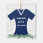 Cross Country Running Shirt Blue mit Foto Keramikornament (Links)