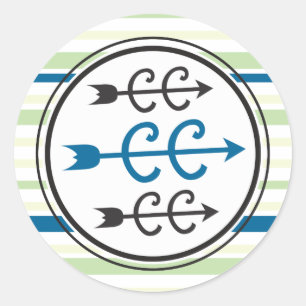 Cross Country Running Symbole - XC Runners Blue Runder Aufkleber