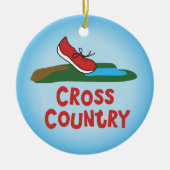Cross Country Running - vorne und hinten Keramik Ornament (Vorne)
