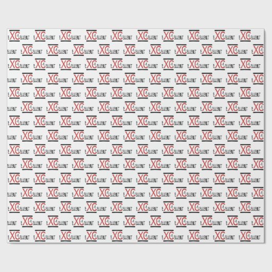 Cross Country Running XC eXCellent Wrapping Paper Geschenkpapier (Flach)