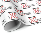 Cross Country Running XC eXCellent Wrapping Paper Geschenkpapier (Rolleneckpunkt)