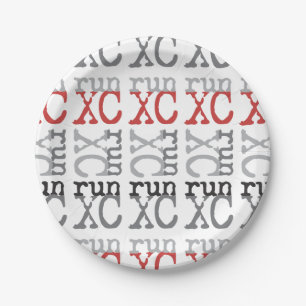 Cross Country Running - XC-Papierplatte Pappteller