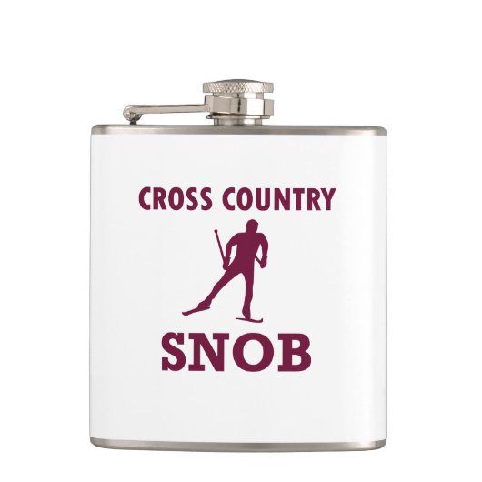 Cross Country-Ski-Snob Flachmann (Vorderseite)