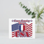 Cross Country Ski USA Postkarte (Stehend Vorderseite)
