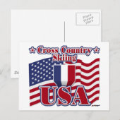 Cross Country Ski USA Postkarte (Vorne/Hinten)