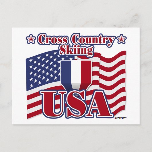 Cross Country Ski USA Postkarte (Vorderseite)