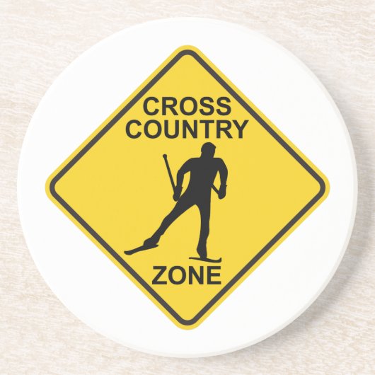 Cross Country Ski Zone Getränkeuntersetzer (Vorne)