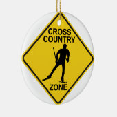 Cross Country-Ski-Zone Keramik Ornament (Rechts)