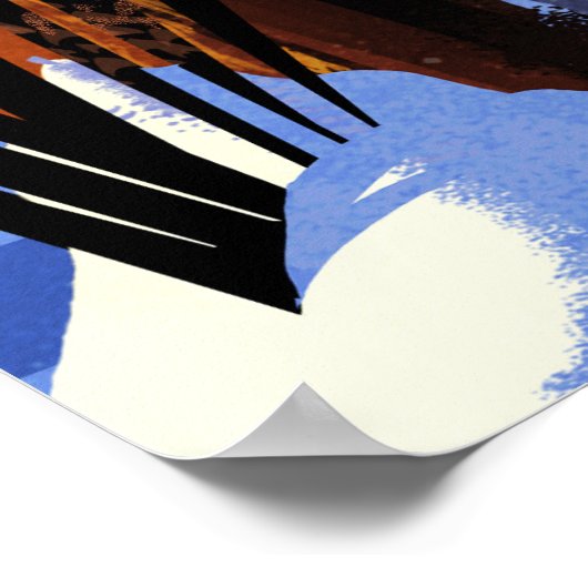 Cross country skier. poster (Ecke)