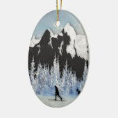 Cross Country-Skifahren Keramikornament (Links)