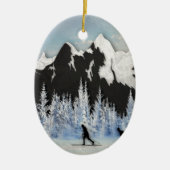 Cross Country-Skifahren Keramikornament (Vorne)