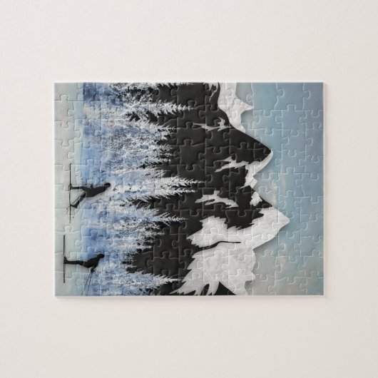 Cross Country-Skifahren Puzzle (Horizontal)