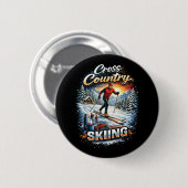 Cross Country Skiing Button (Vorne & Hinten)