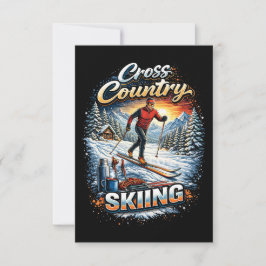 Cross Country Skiing Dankeskarte