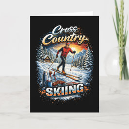 Cross Country Skiing Feiertagskarte