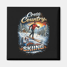 Cross Country Skiing Magnet