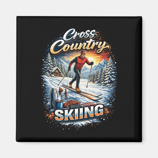 Cross Country Skiing Magnet (Vorne)