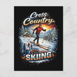 Cross Country Skiing Postkarte