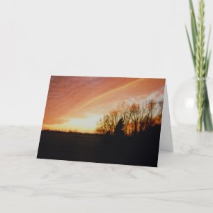 "Cross Country Sunset" Get Well Card Karte