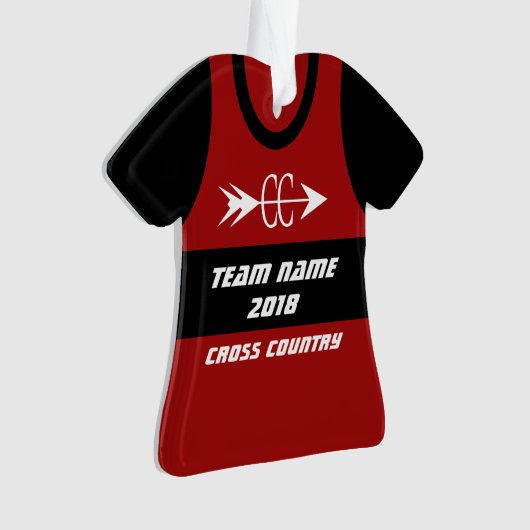 Cross Country Team, das Shirt läuft Ornament (Vorderseite)