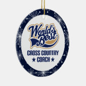 Cross Country-Trainer-Geschenk-Verzierung Keramikornament (Rechts)