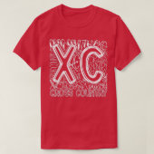 Cross Country Typografy Funny XC Cross Country Ru T-Shirt (Design vorne)