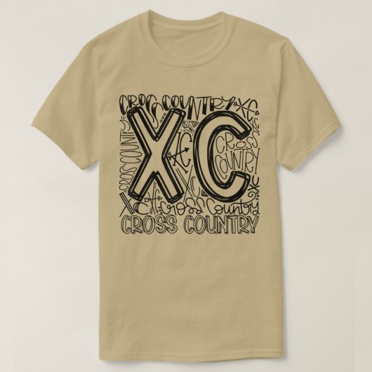 Cross Country Typography Funny XC Cross Country Ru T-Shirt (Design vorne)