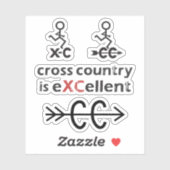 Cross Country und XC Aufkleber (Blatt)