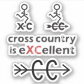 Cross Country und XC Aufkleber (Vorderseite)