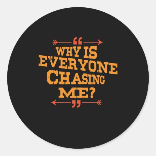 Cross Country warum jagen mich alle Runder Aufkleber (Vorderseite)