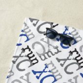 Cross Country XC Laufen Monogram Blue Beach Toaste Strandtuch (Beispiel)