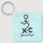 Cross Country - XC läuft Schlüsselanhänger (Vorderseite)