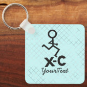 Cross Country - XC läuft Schlüsselanhänger (Vorderseite)