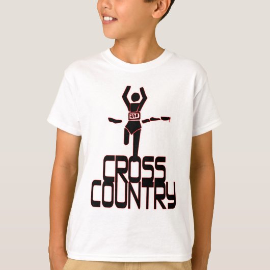 CROSS COUNTRY-ZIELLINIE-LÄUFER T-Shirt (Vorderseite)