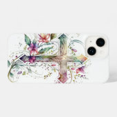 Cross Crucifix Christlich Jesus Gott Graphic Art iPhone Hülle (Rückseite (Horizontal))