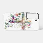 Cross Crucifix Christlich Jesus Gott Graphic Art Samsung Galaxy Hülle (Rückseite (Horizontal))