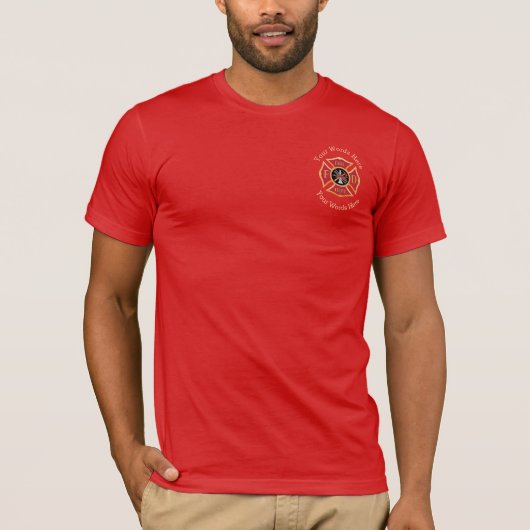 Cross-Customizable-Shirt für Fireman T-Shirt (Vorderseite)