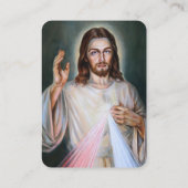Cross Divine Mercy Jesus Funeral Prayer Card Visitenkarte (Rückseite)