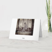 Cross Dressing Man der 1890er Jahre bekommt ein gu Karte (Rückseite)