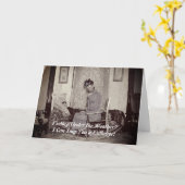 Cross Dressing Man der 1890er Jahre bekommt ein gu Karte (Gelbe Blume)