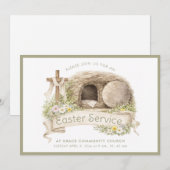 Cross | Easter Service Invitation Einladung (Vorne/Hinten)