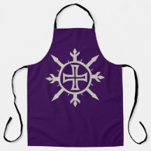 "Cross Emblem" All-Over Druck Schürze