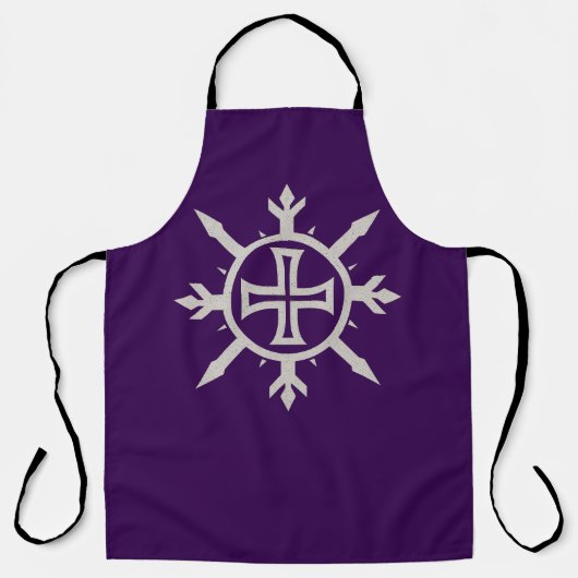 "Cross Emblem" All-Over Druck Schürze (Vorderseite)