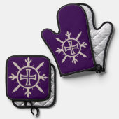 "Cross Emblem"  Ofenhandschuh & Topflappen-Set (Vorderseite/Rückseite)